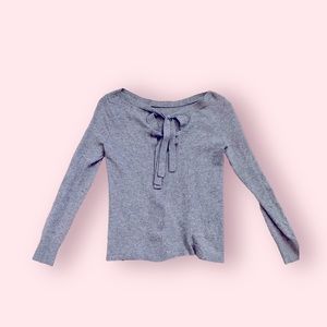 EAC Women’s Grey Blend Wool Cashmere Sweater (XXS)